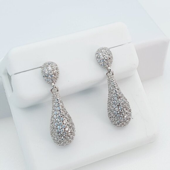 "925 Sterling Silver Cubic Zirconia Earrings, U19254848 - Picture 2 of 10